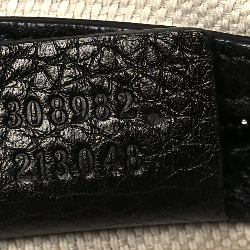 Pebbled Calfskin Medium Soho Chain Shoulder Bag Black