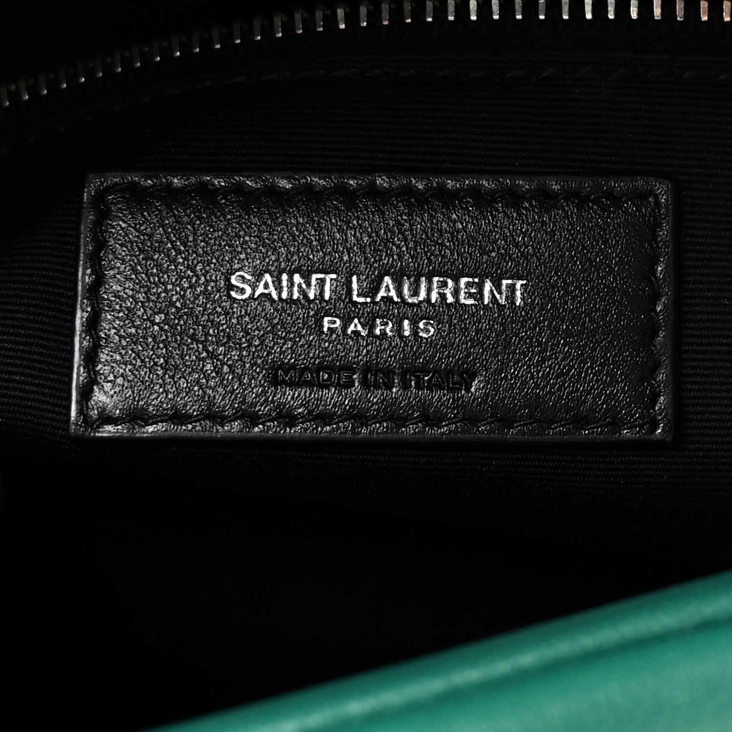Lambskin Quilted Small Loulou Puffer Monogram Chain Satchel Green Field