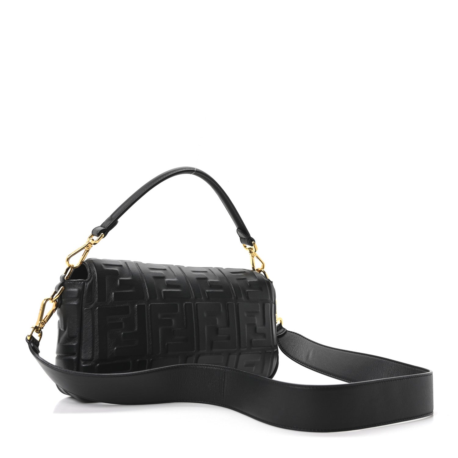 Nappa FF 1974 Embossed Baguette Black