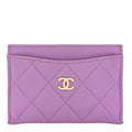 Caviar Quilted  Holder Purple