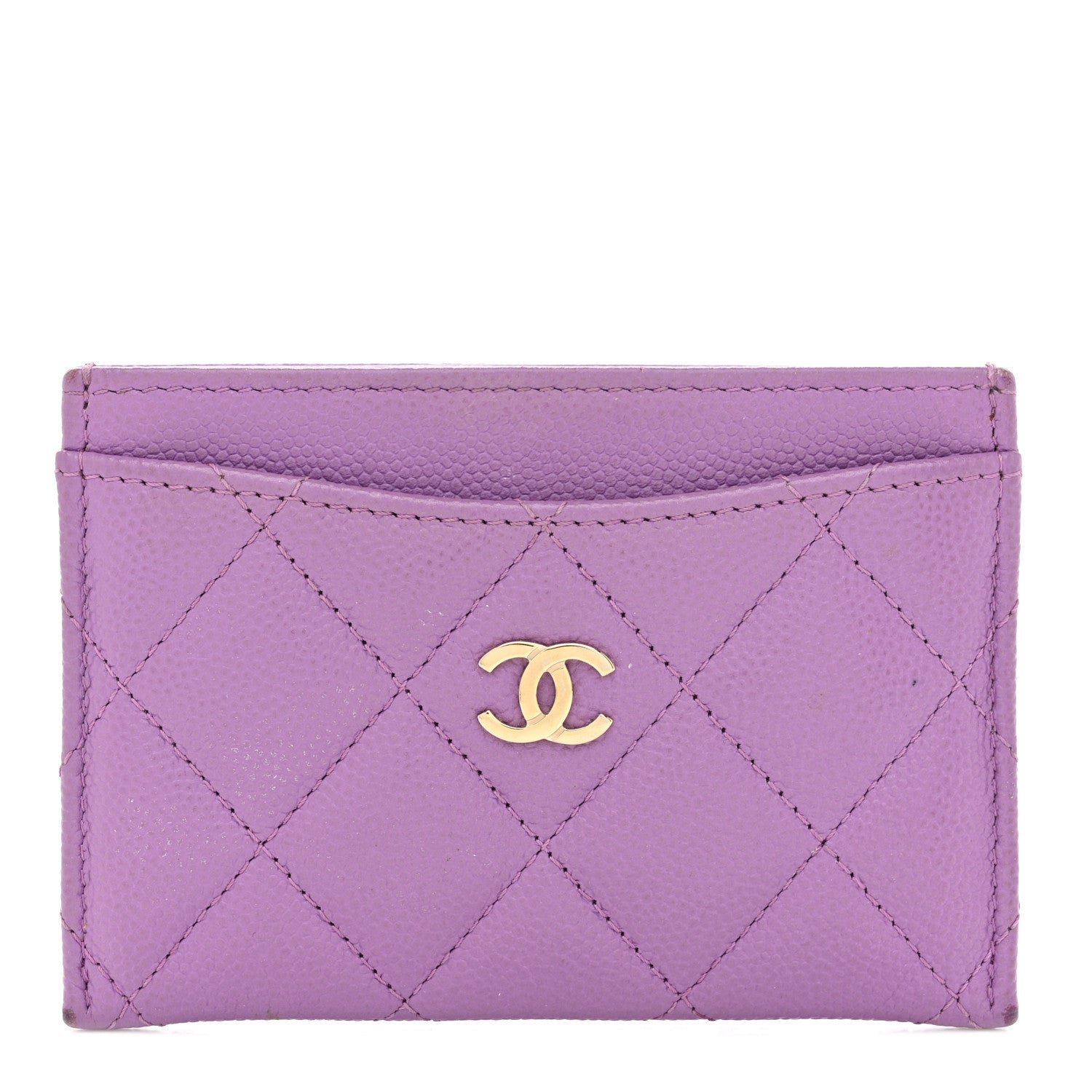 Caviar Quilted  Holder Purple