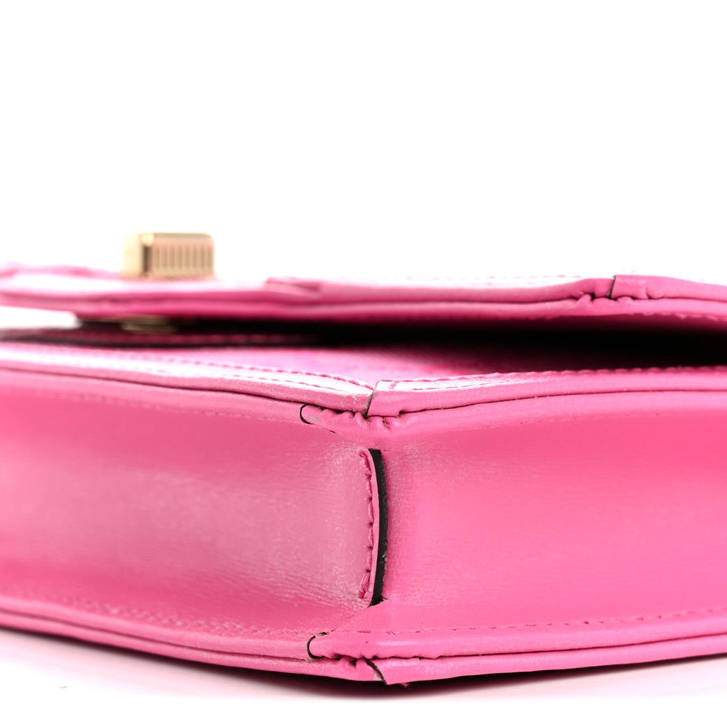 GG Monogram Scratch Lux Calfskin Mini Luce Shoulder Bag Rose Dark Blossom