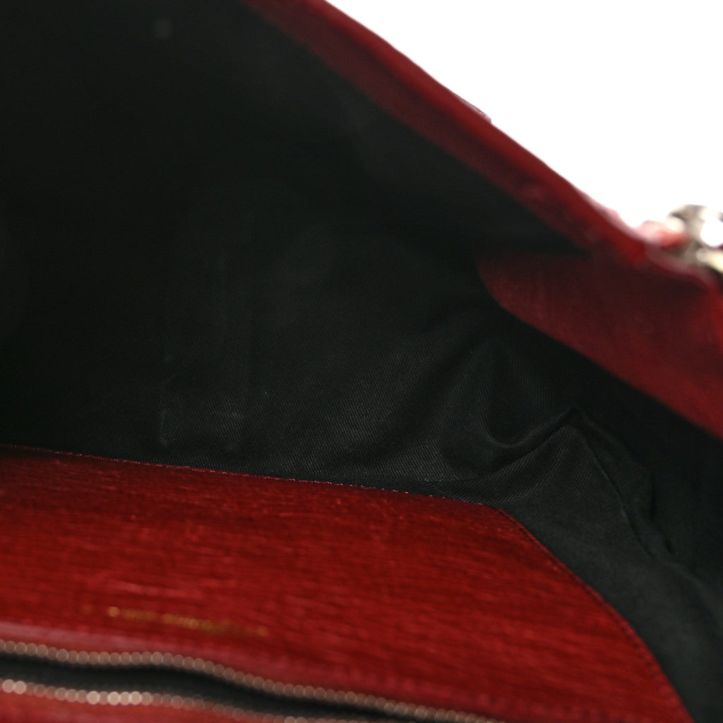 Textured Calfskin Medium Pashli Satchel Burgundy