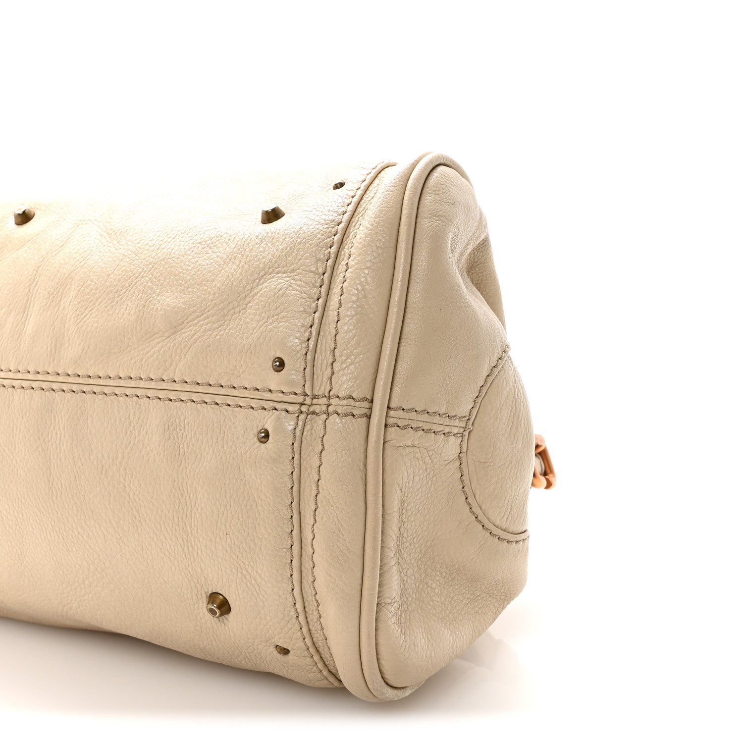 Calfskin Medium Paddington Satchel White