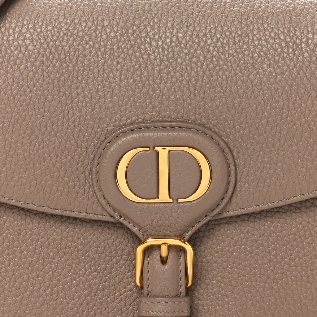 Grained Calfskin Medium Bobby Flap Warm Taupe