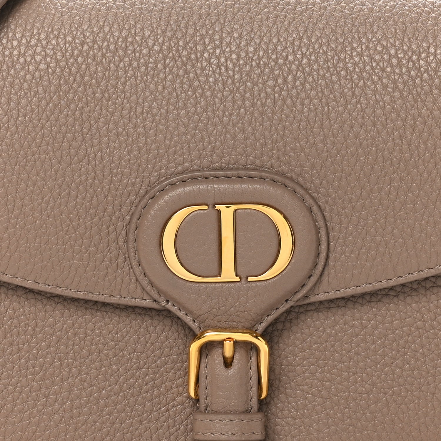 Grained Calfskin Medium Bobby Flap Warm Taupe