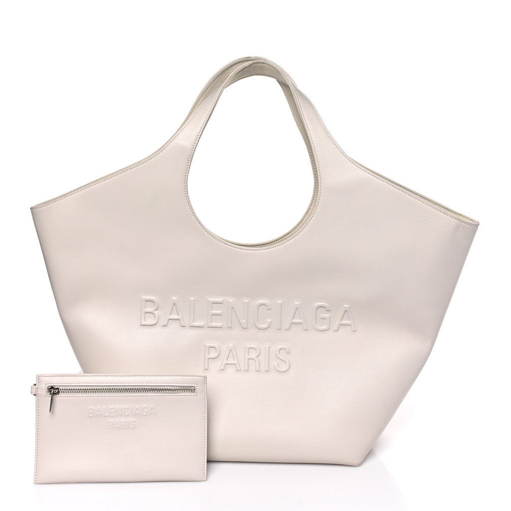 Smooth Calfskin Mary Kate Tote White