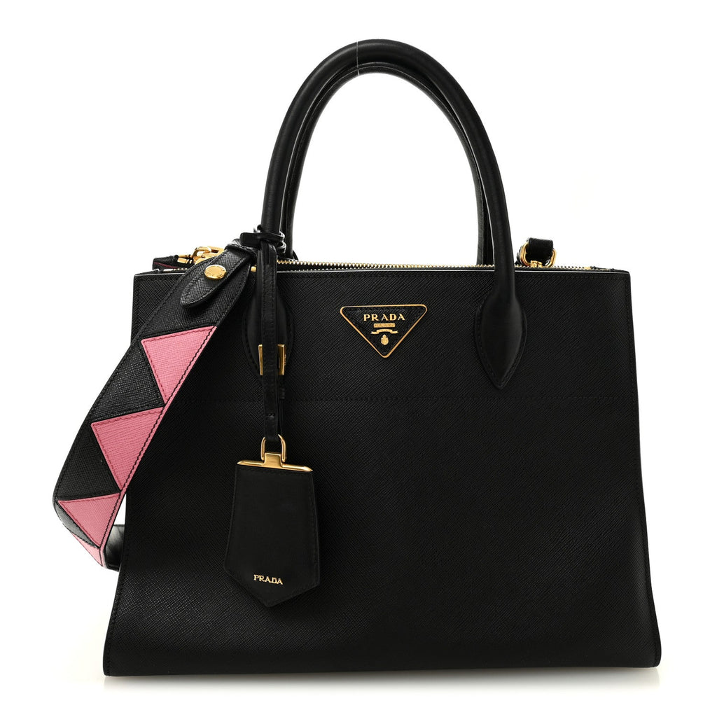 Saffiano Greche Greca Paradigme Bag Black Pink