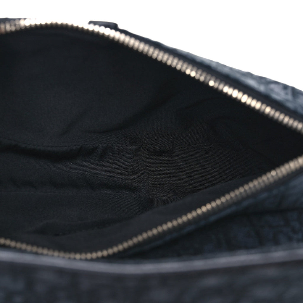 Oblique Mens Saddle Bag Black Blue