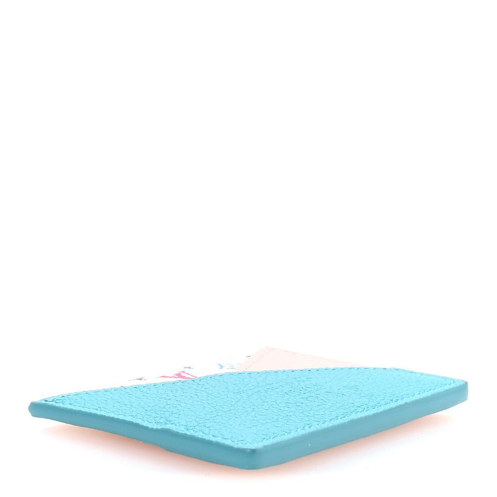 LV X TM Monogram Multicolor Criss-Cross  Holder Kabira Blue Rose