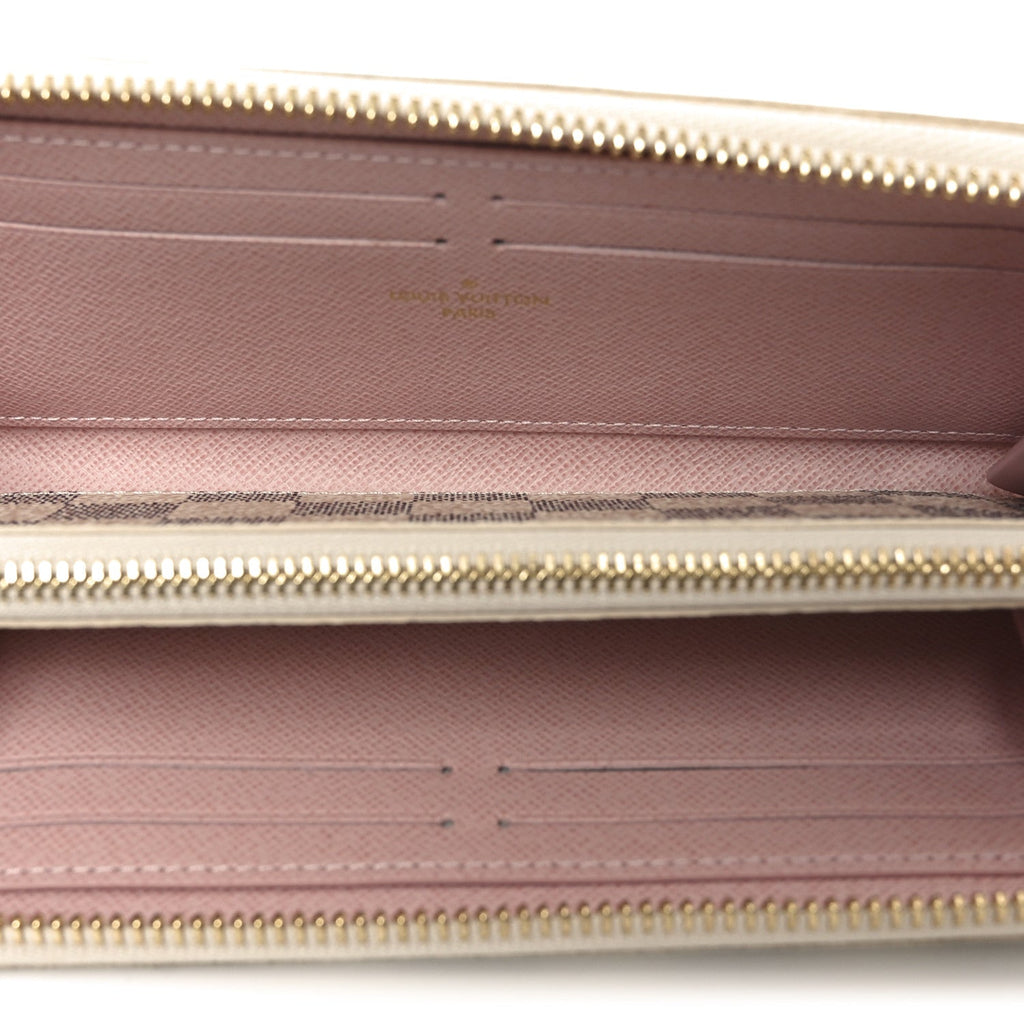 Damier Azur Clemence Wallet Rose Ballerine