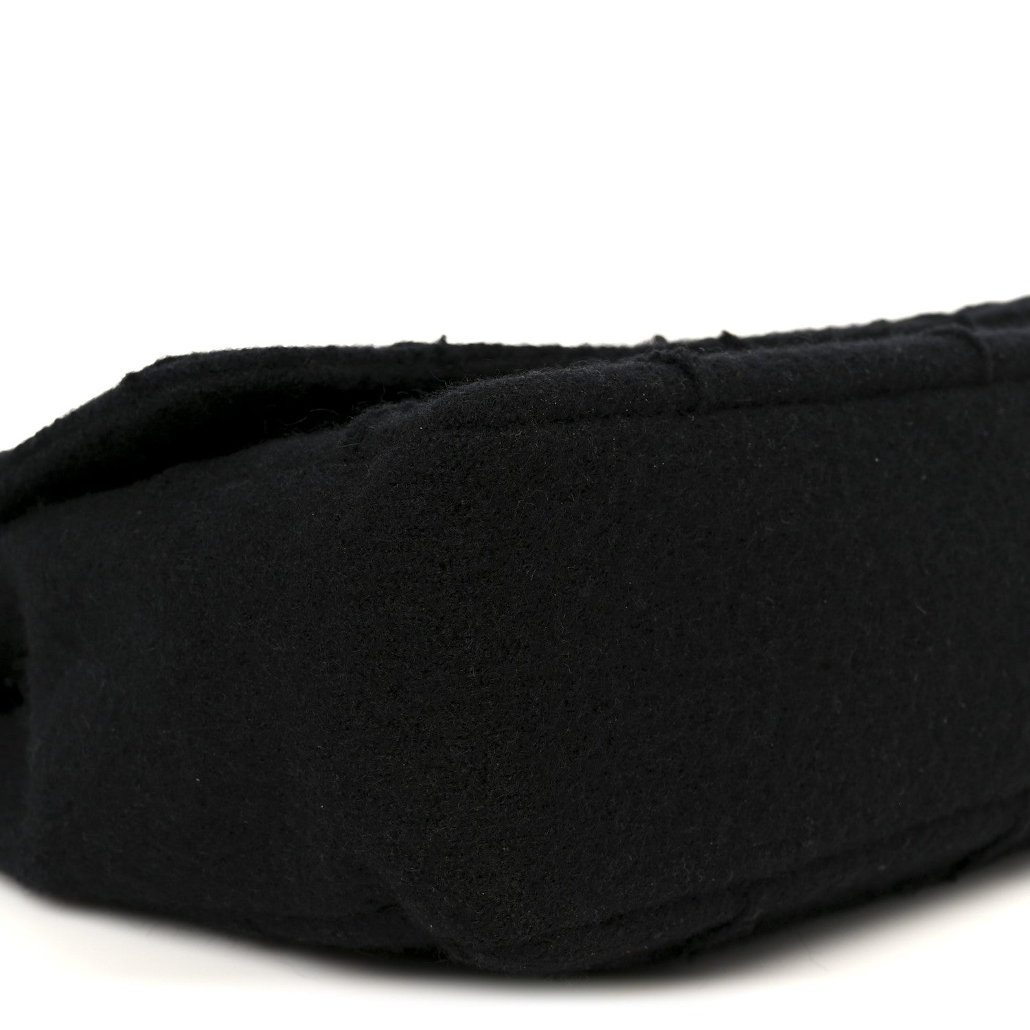 Wool Jumbo Chocolate Bar Mademoiselle Flap Black