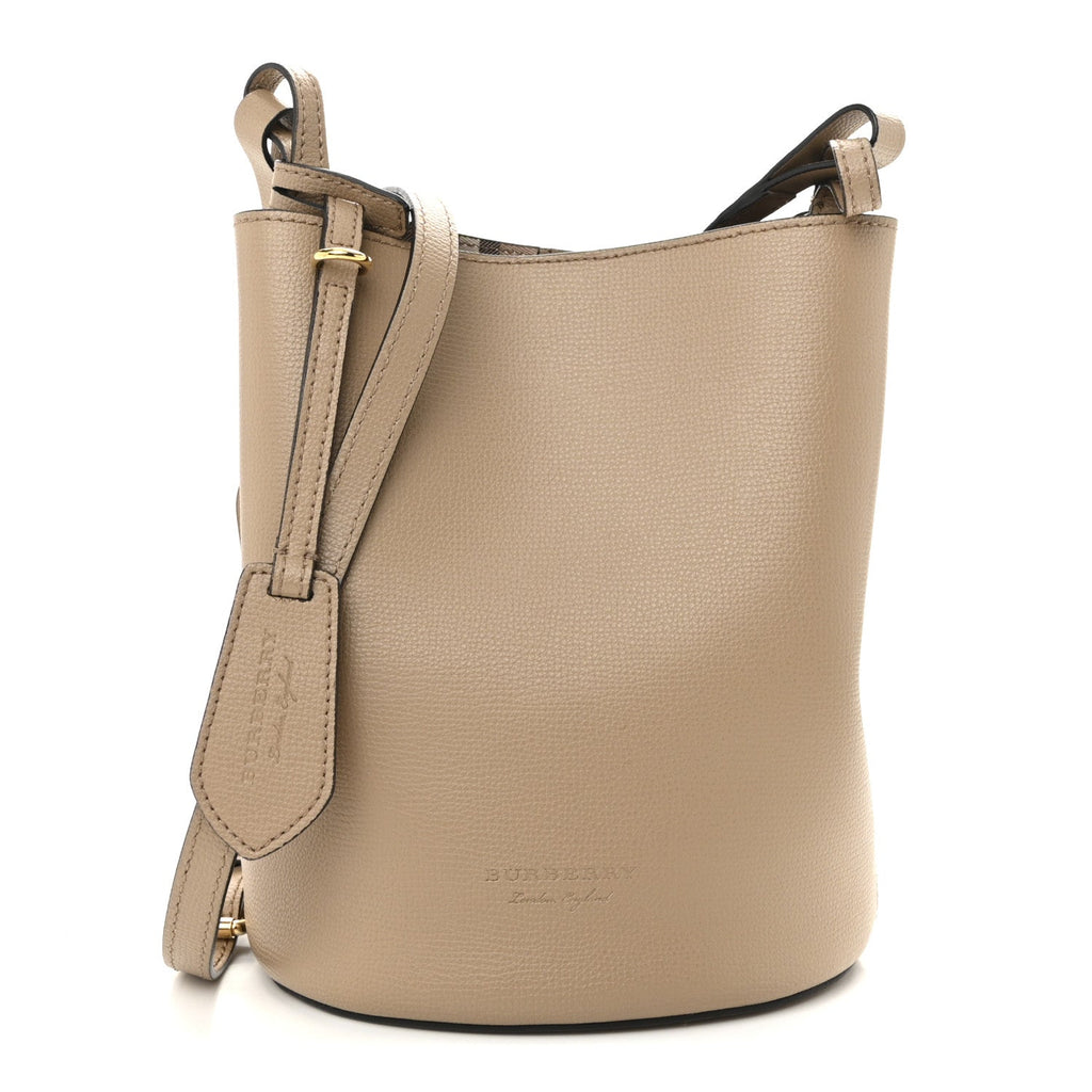 Haymarket Check Colours Small Lorne Bucket Crossbody Beige
