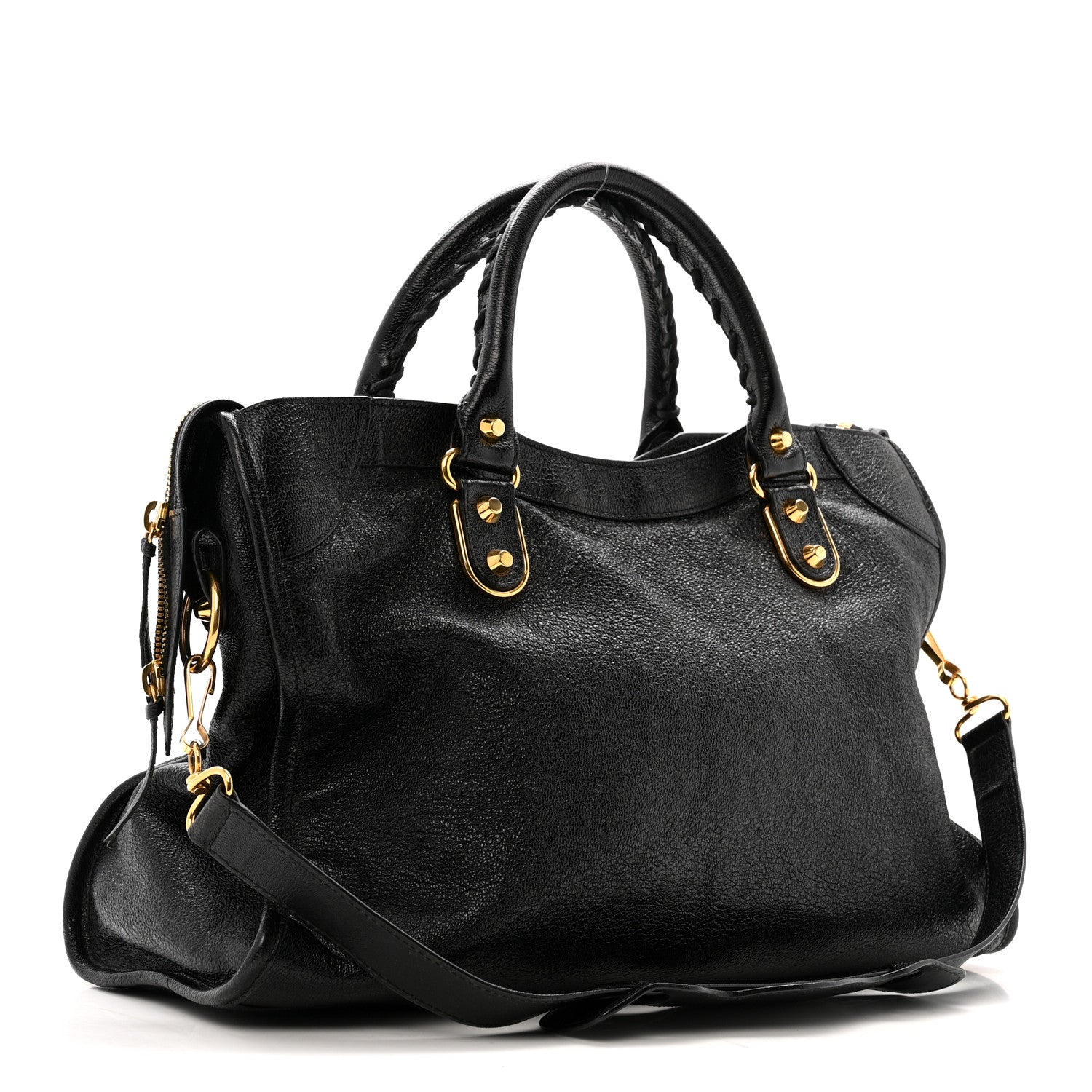 Chevre Gold Metallic Edge Hardware City Black