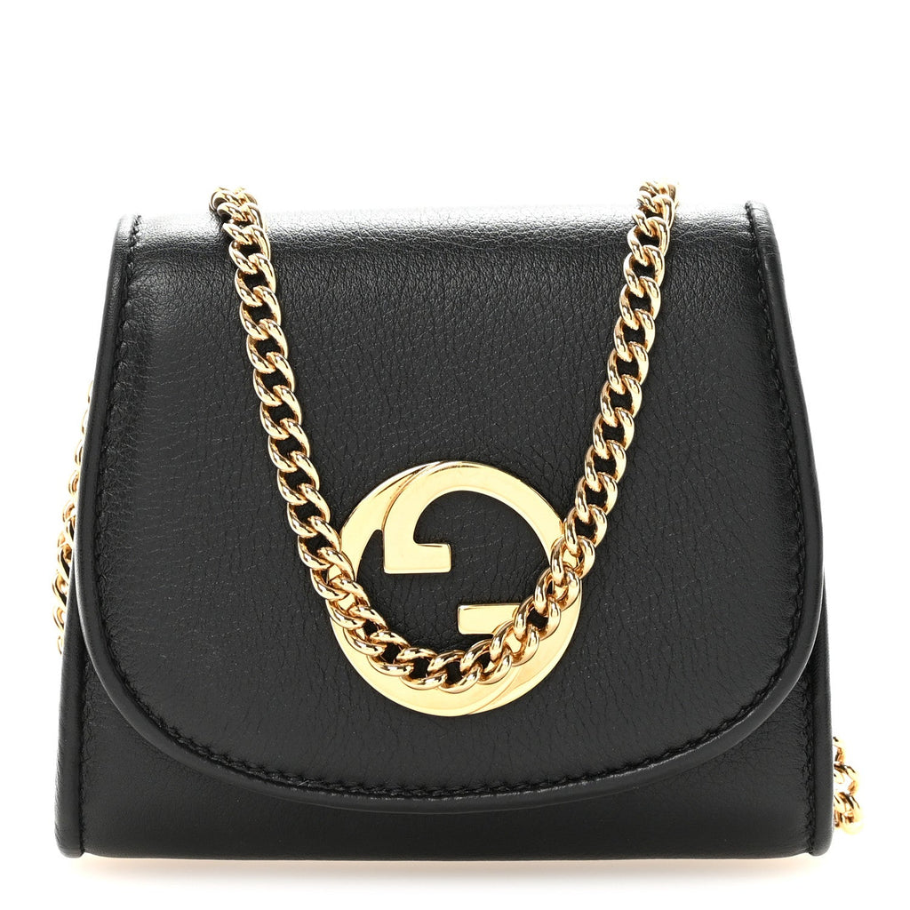 Roxy Calfskin Medium Blondie Chain Wallet Black