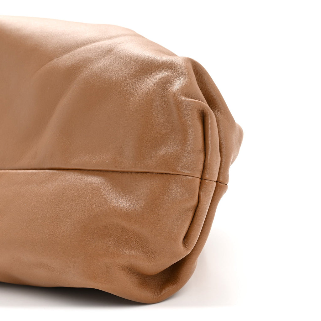Smooth Butter Calf The Pouch Oversized Clutch Cammello