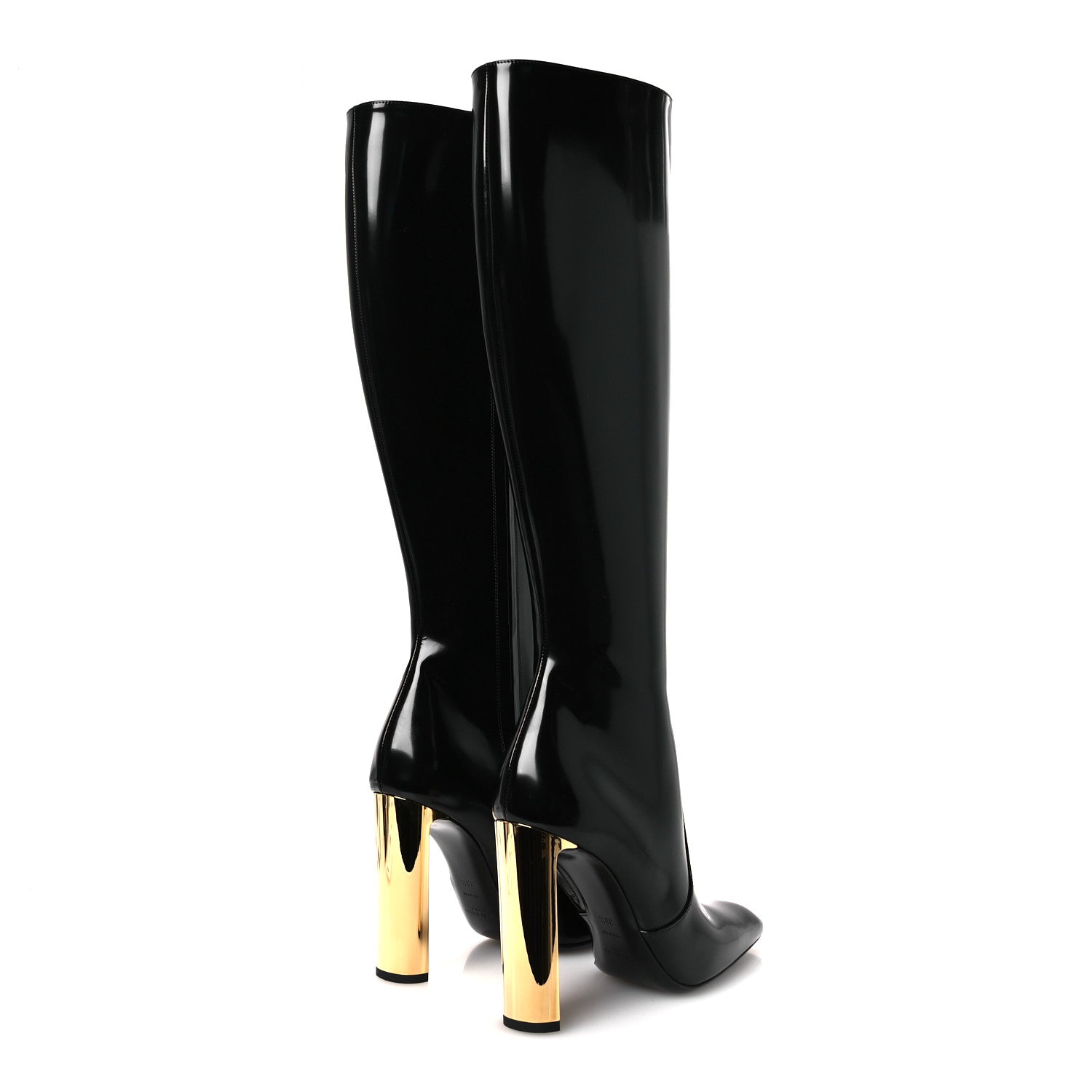 Vitello Marilyn Auteuil 105 Knee High Zip Boots 38.5 Black