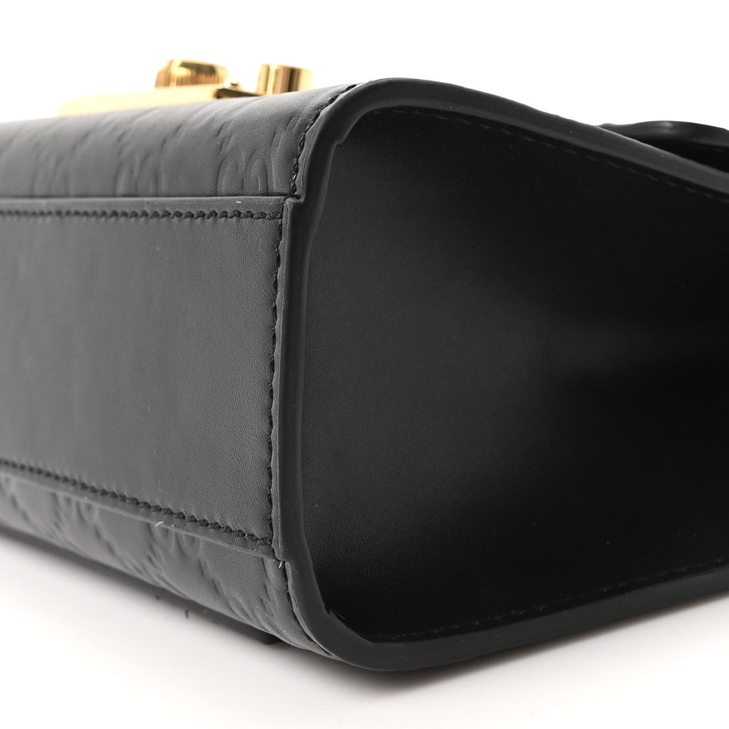 Guccissima Small Padlock Shoulder Bag Black