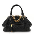 Calfskin Quilted Stam Black