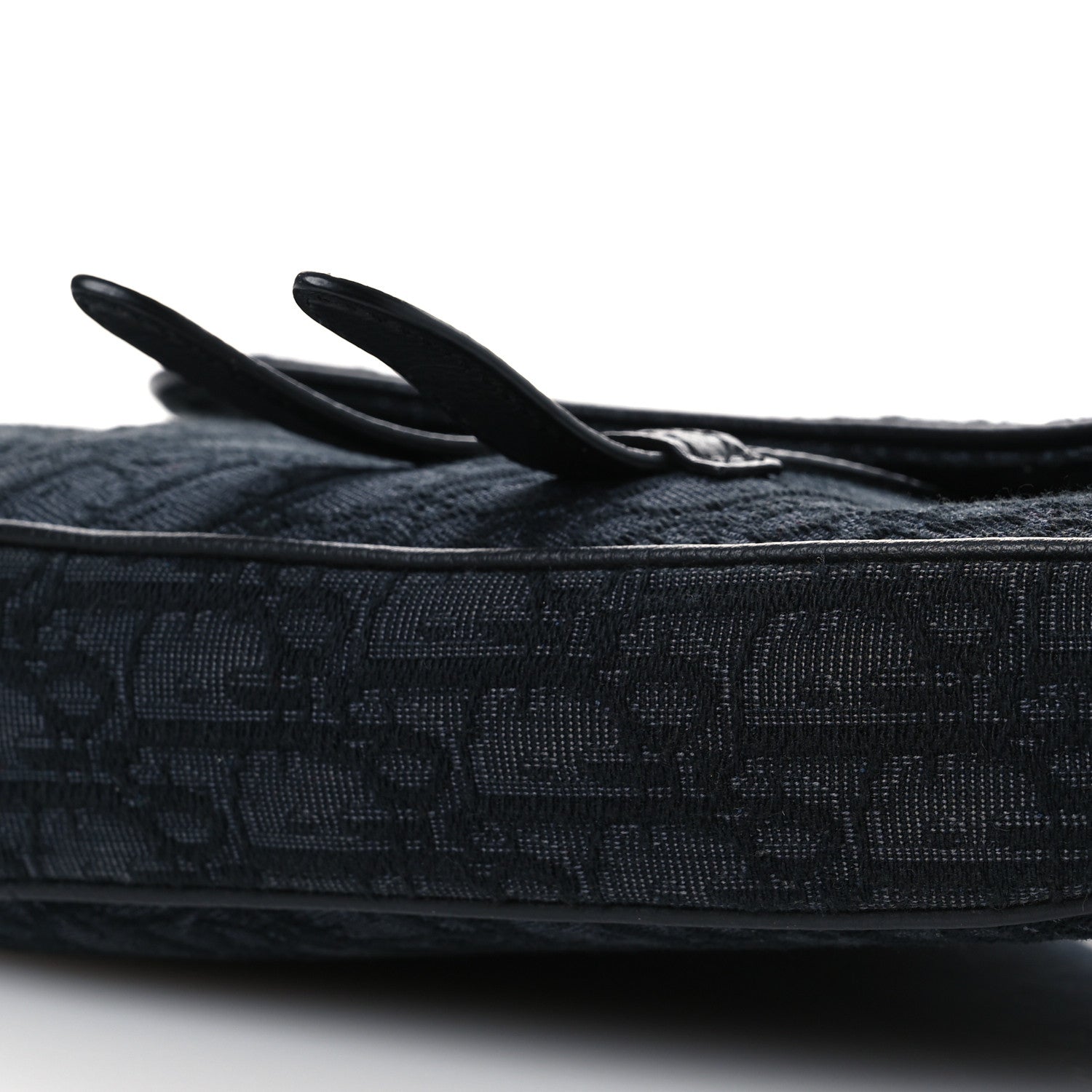 Oblique Mens Saddle Bag Black Blue