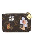Monogram Vivenne Winter Holiday Zipped Romy  Holder Snowy Pearl