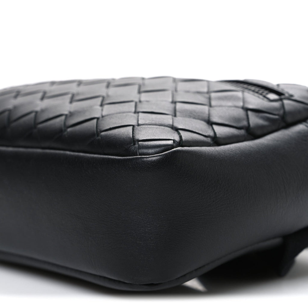 Nappa Intrecciato Belt Bag Black