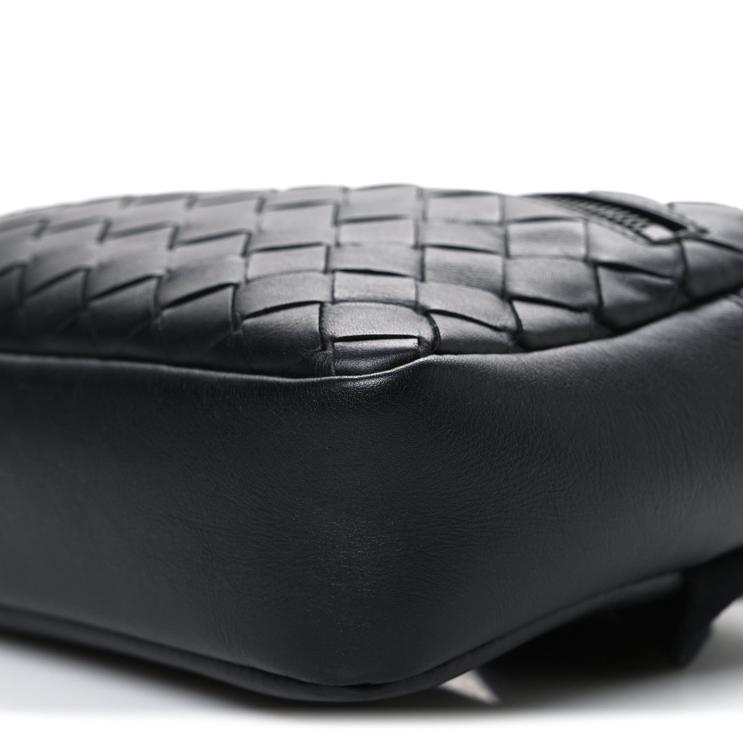 Nappa Intrecciato Belt Bag Black