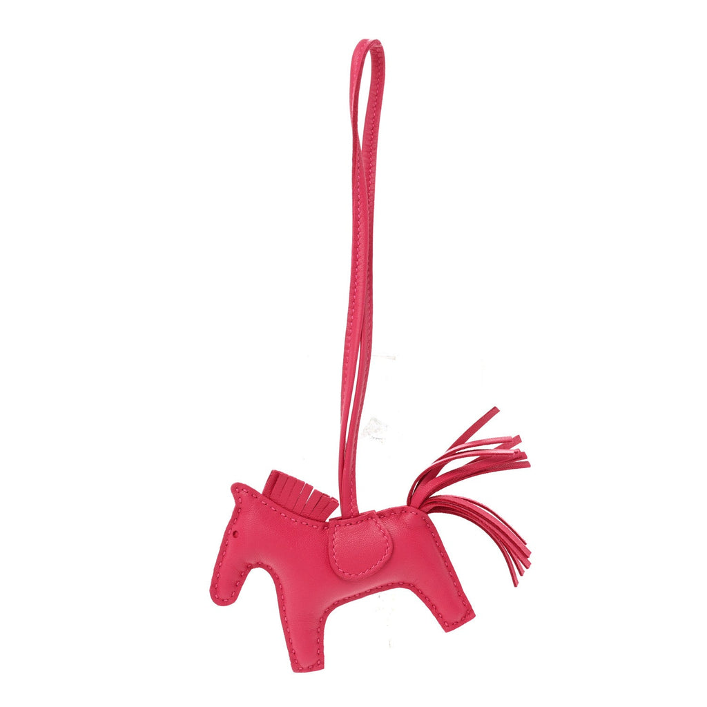 Milo Lambskin Grigri Rodeo Horse Bag Charm PM Rose Mexico