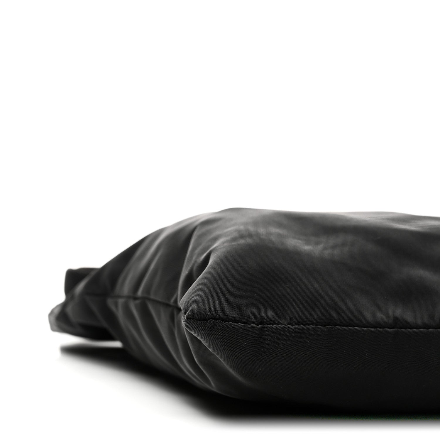 Tessuto Nylon Saffiano Flat Messenger Bag Black