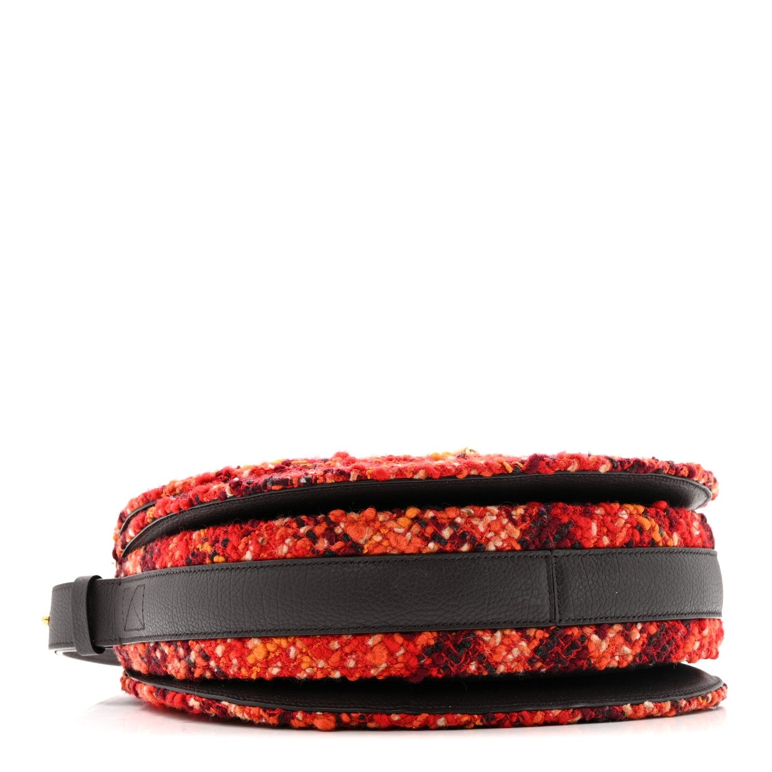 Tweed Check Medium Rocking Horse Crossbody Red Black