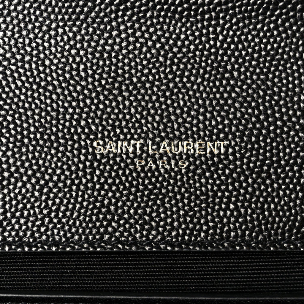 Grain De Poudre Medium Classic Monogram Kate Satchel Black