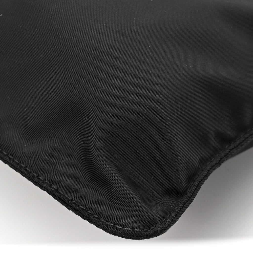 Nylon Vela Flat Messenger Bag Black