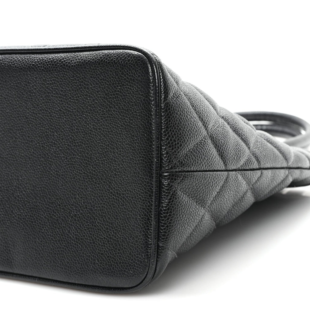 Caviar Quilted Medallion Tote Black