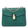 Calfskin Small Serpenti Forever Snake Strap Crossbody Bag Emerald Green