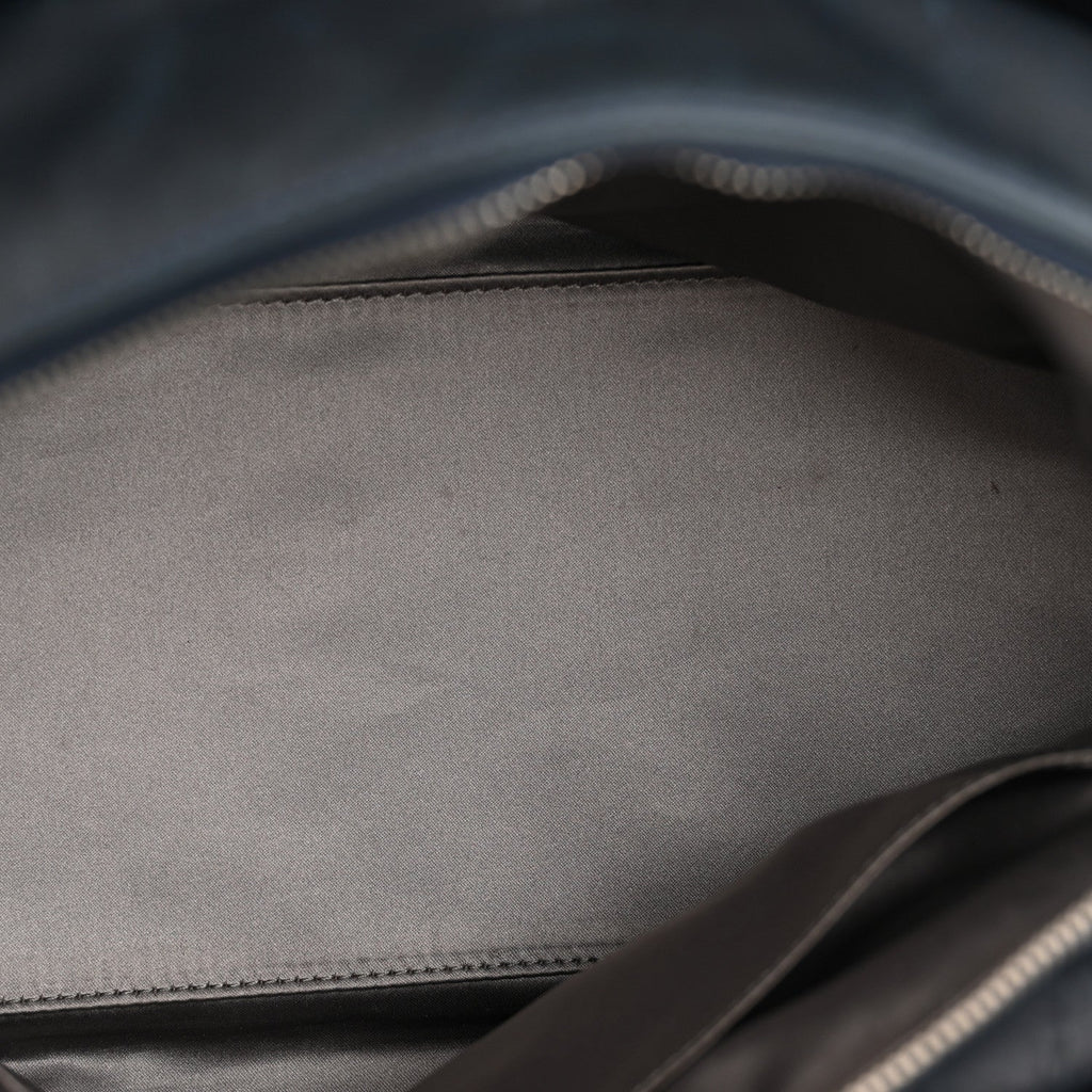 Crinkled Calfskin Grand Timeless Shopping Tote GTT Dark Blue