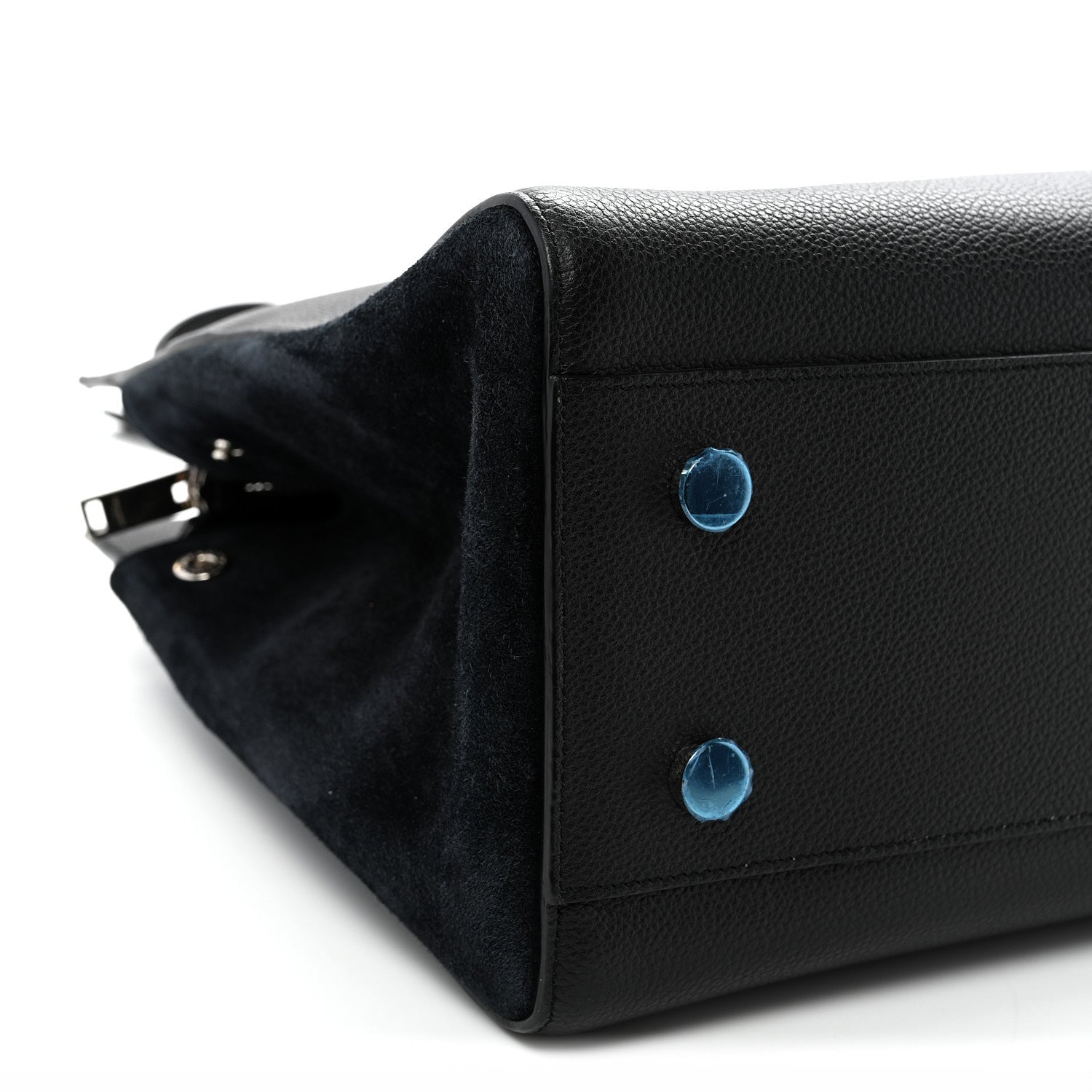 Grained Calfskin Medium Rive Gauche Cabas Black