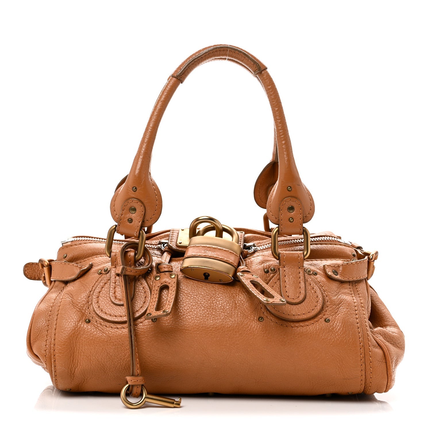 Calfskin Medium Paddington Satchel Tan