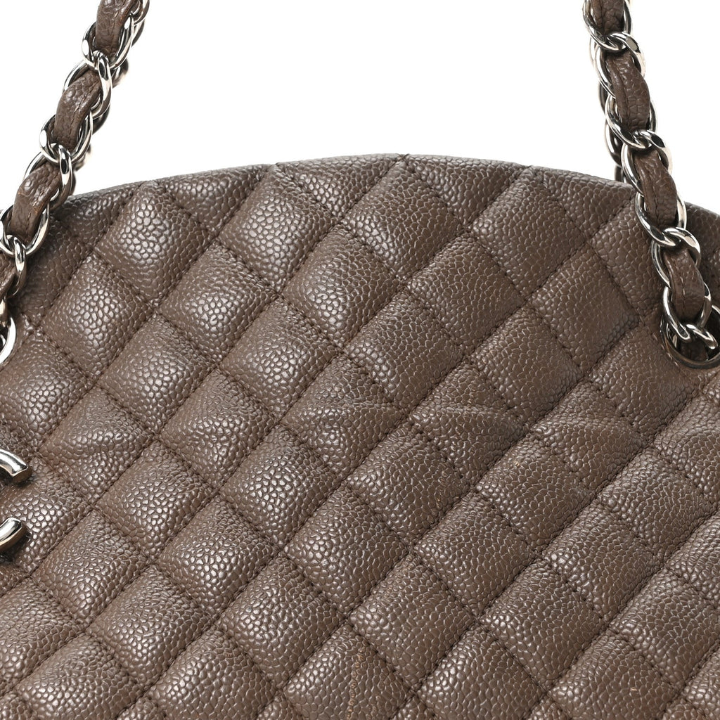 Caviar Quilted Medium Just Mademoiselle Beige
