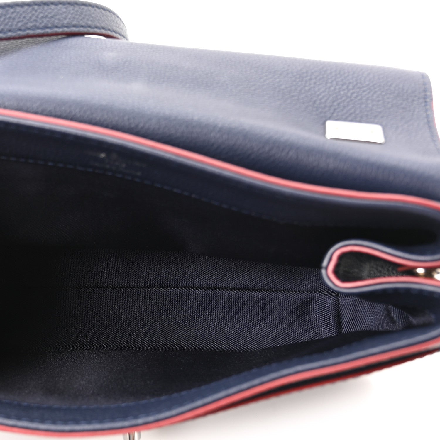 Calfskin Lockme II Chain Bag BB Marine Rouge