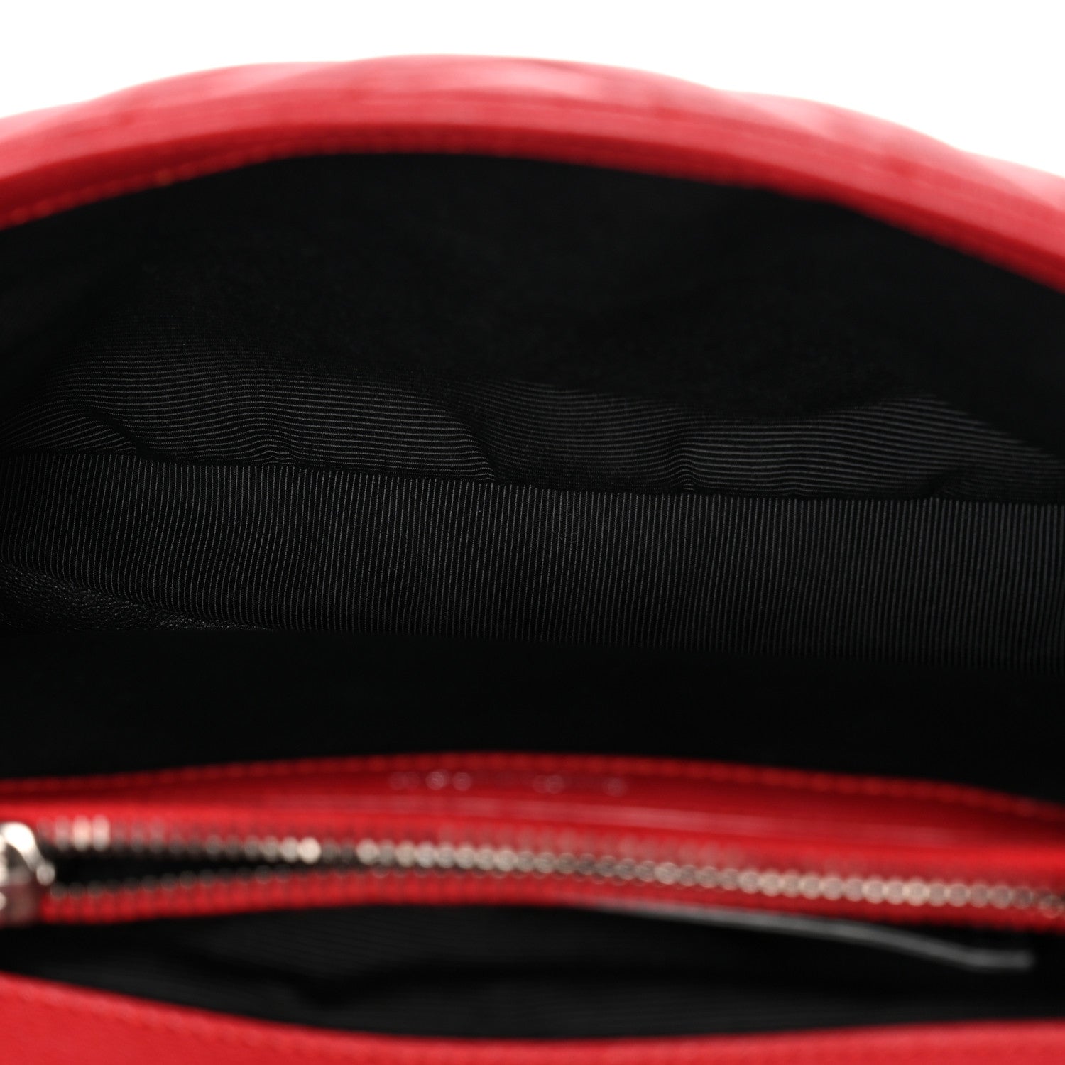 Sheepskin Matelasse Chevron Monogram Medium College Bag Rouge