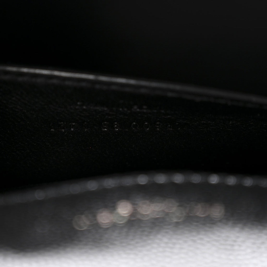 Grain De Poudre Textured Mixed Matelasse Triquilt Medium Monogram Monochrome Satchel Black