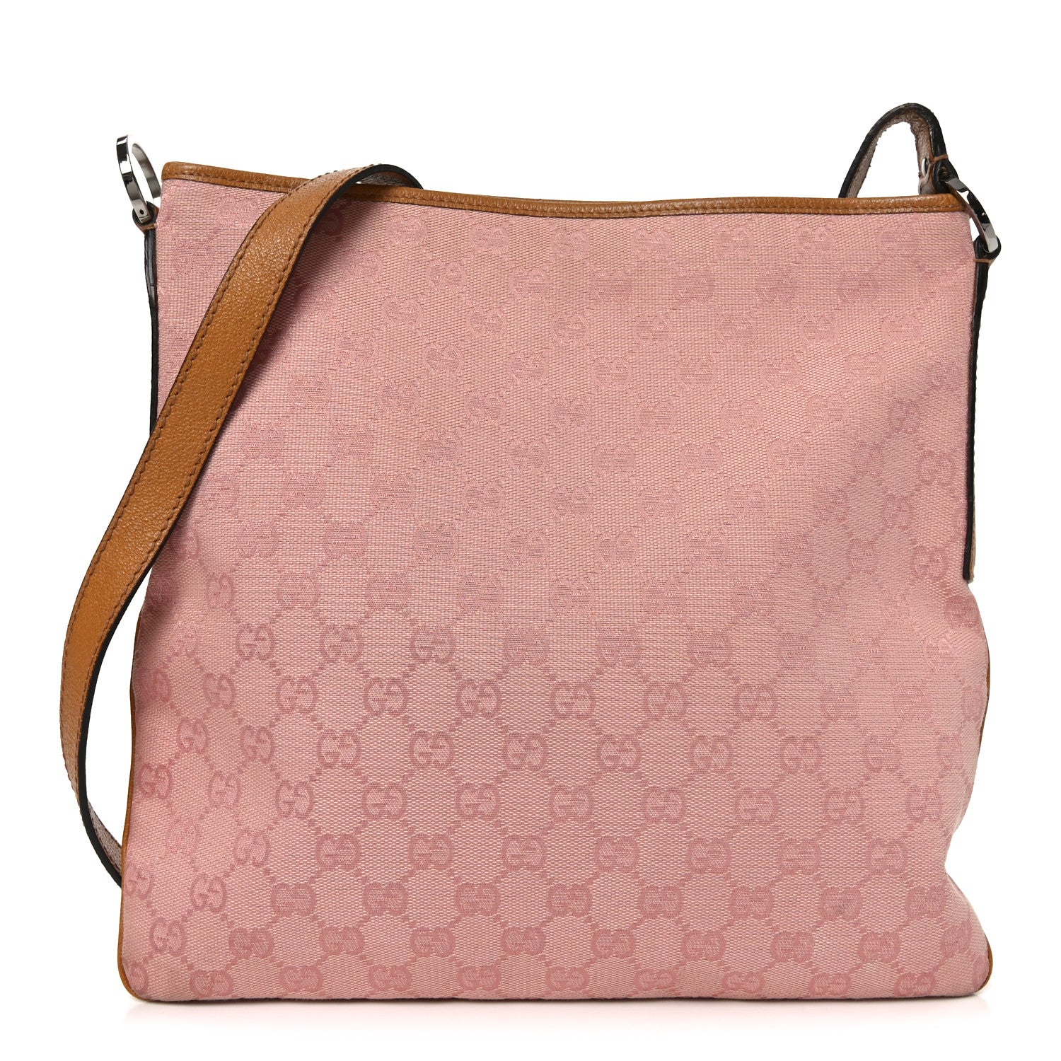 Monogram Flat Messenger Bag Pink