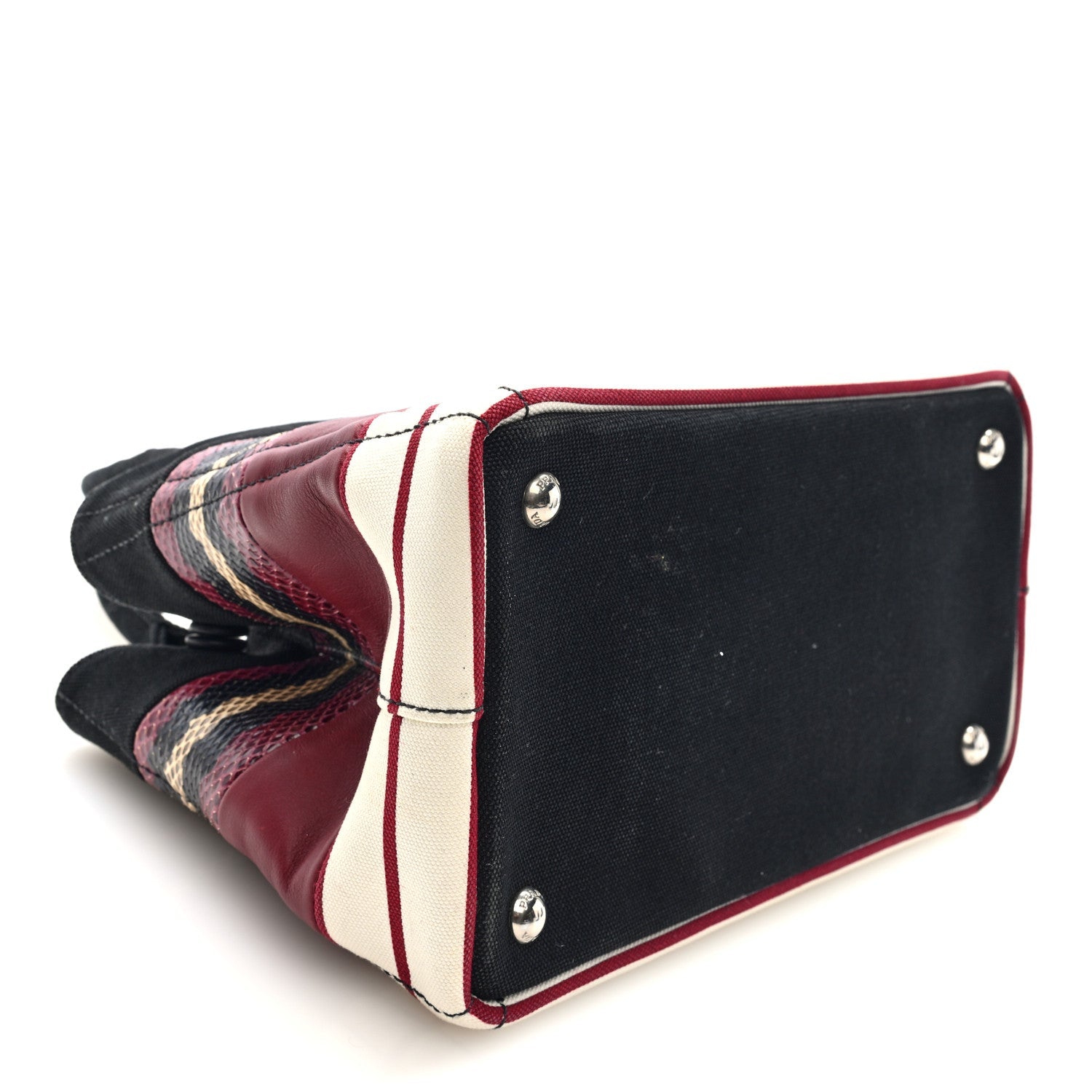 Patch Righe Mix Tote Cerise