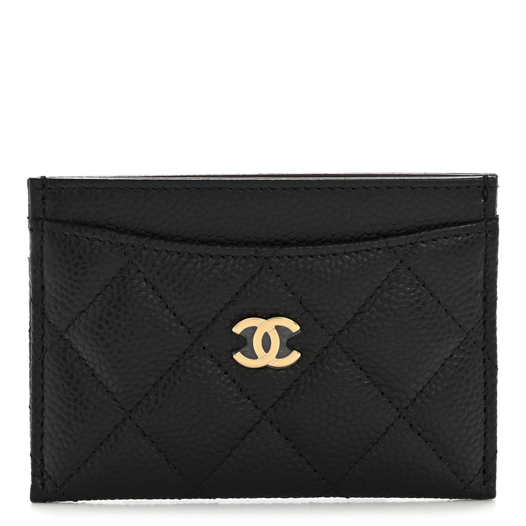 Caviar Quilted  Holder Black