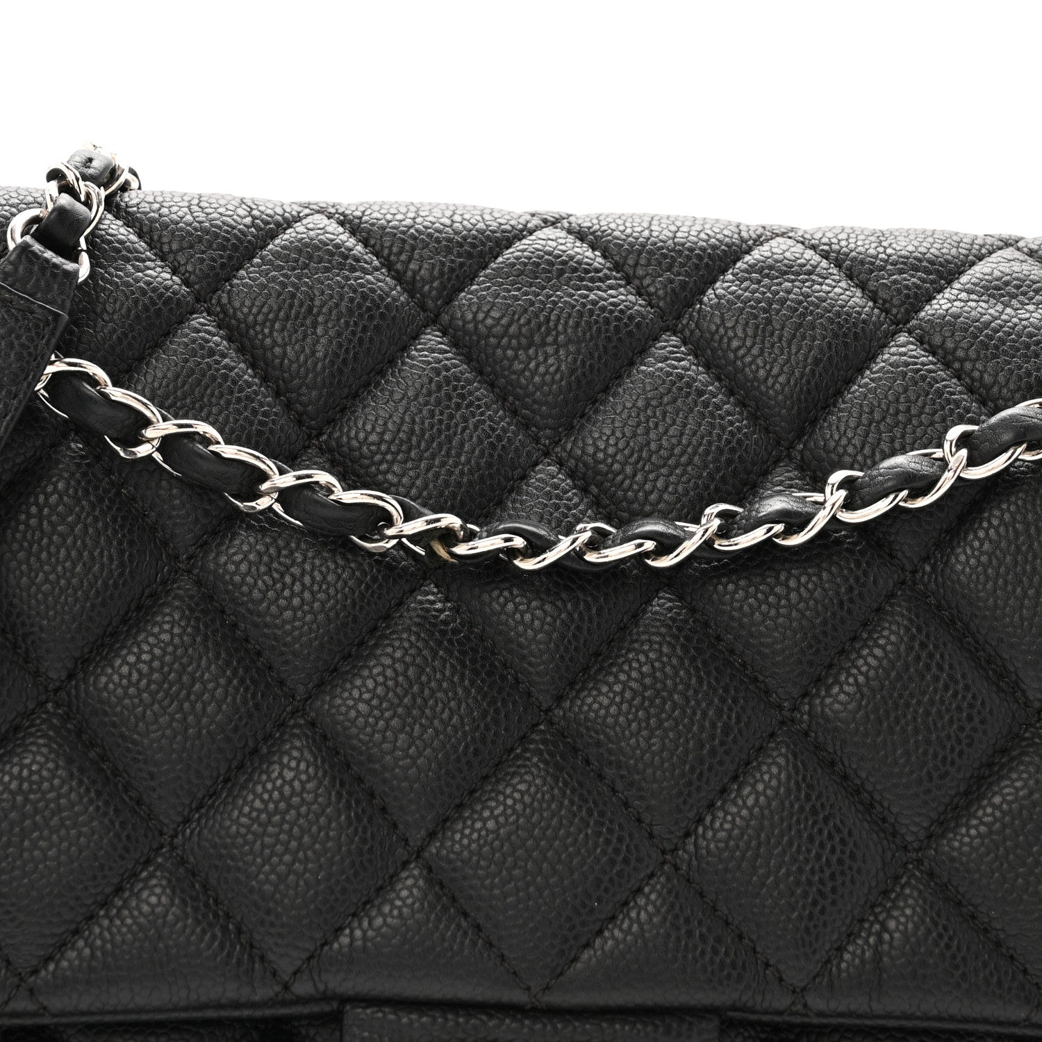 Caviar Quilted Jumbo Easy Flap Black