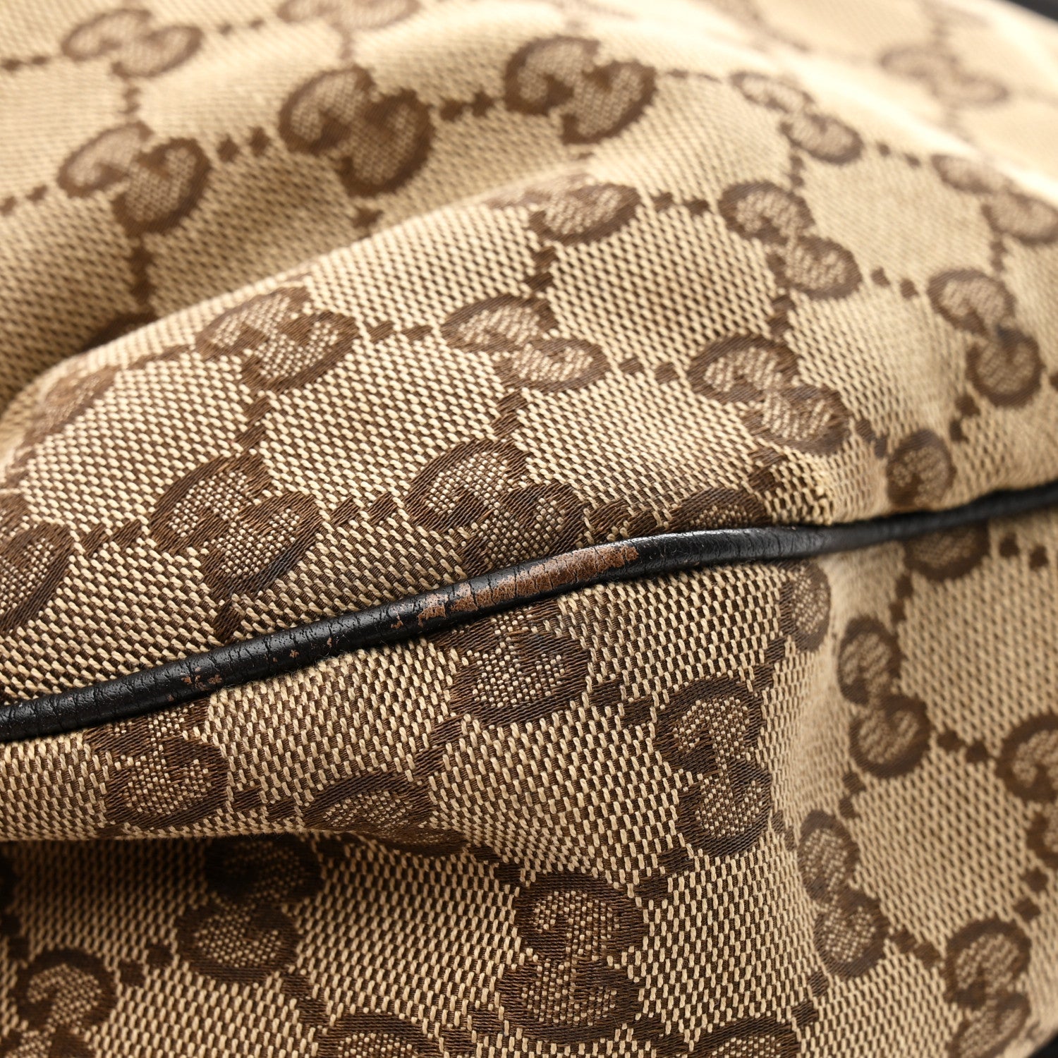 Monogram Large New Ladies Web Hobo Dark Brown