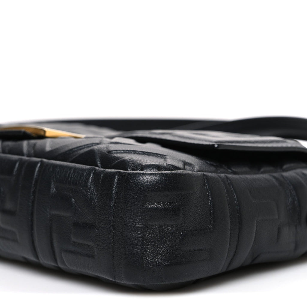 Nappa FF 1974 Embossed Baguette Black