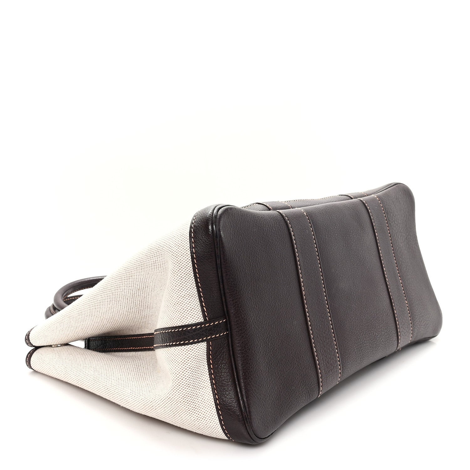 Buffle Skipper Toile Garden Party 36 MM Tote Marron Fonce