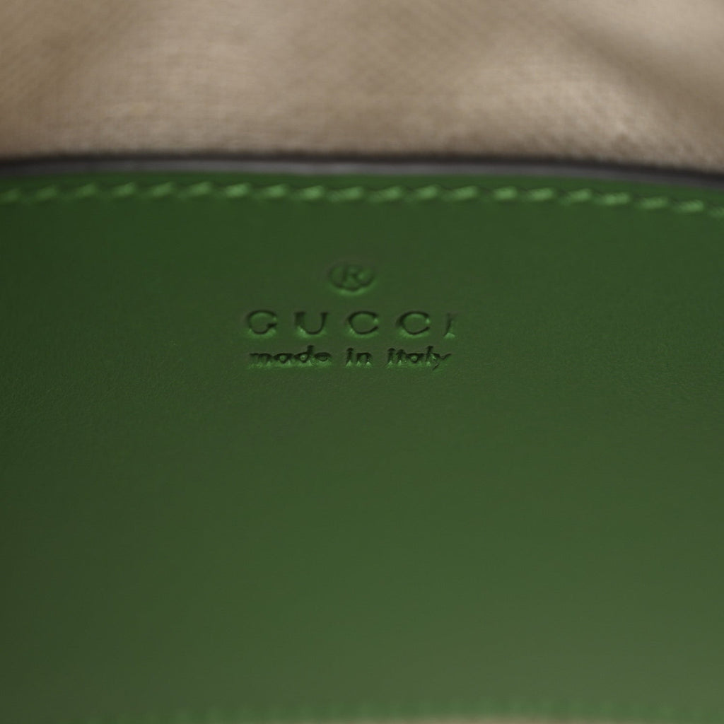 Calfskin GG Matelasse Shoulder Bag Spring Green Natural