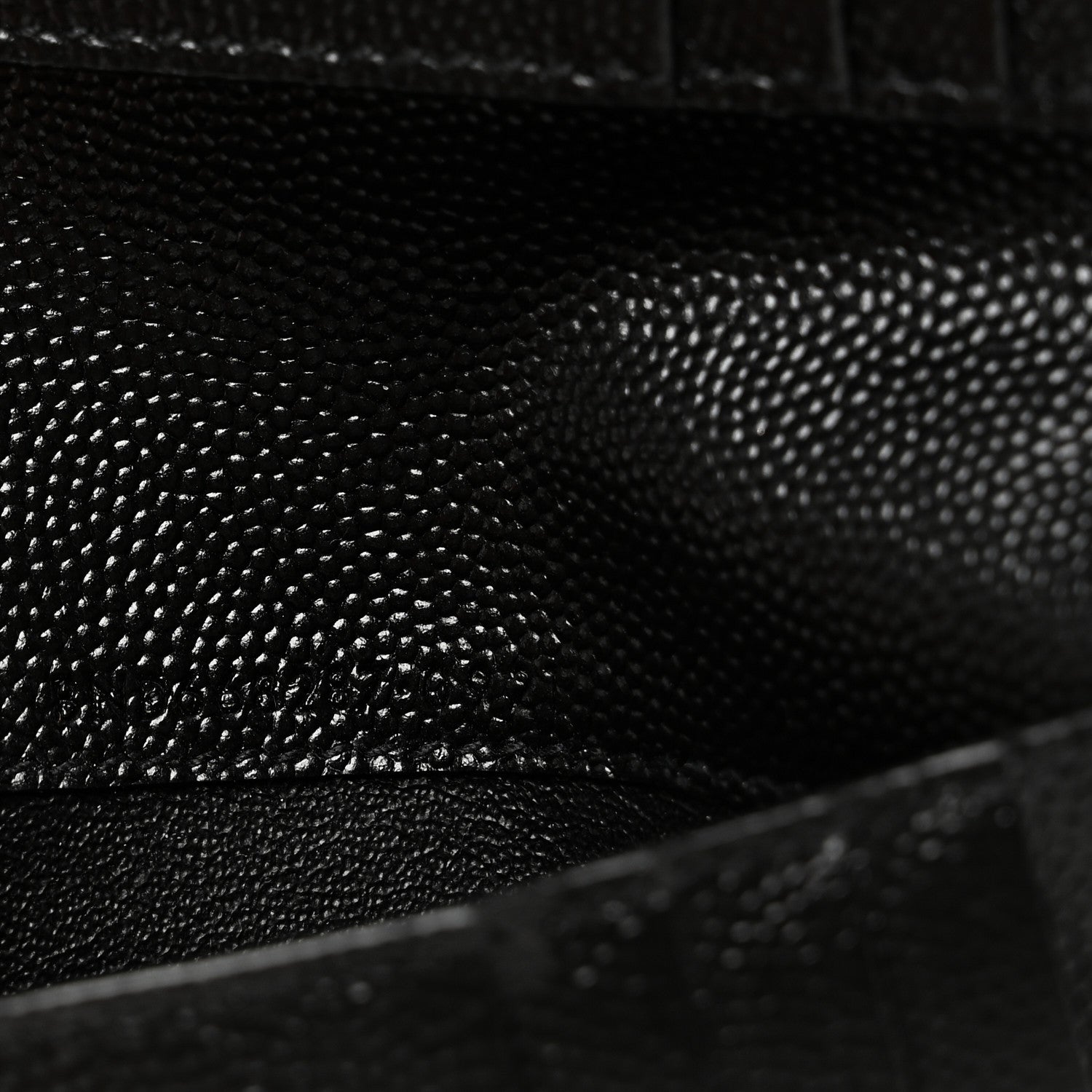 Grain De Poudre Matelasse Chevron Monogram Zipped Two-Part Wallet Black